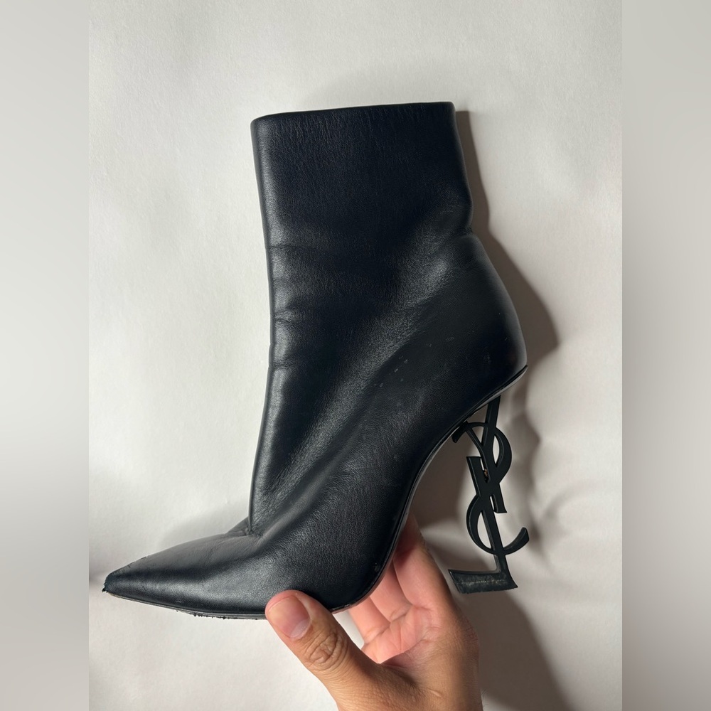 Yves SAINT LAURENT Opyum 110 YSL Heeled Boots Black size 37 - Picture 15 of 17